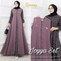 Gambar setelan wanita kekinian muslim set gamis rompi wanita bw7709 joyya dari marshaimarah Kab. Sidoarjo 1 Tokopedia