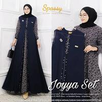 Gambar setelan wanita kekinian muslim set gamis rompi wanita bw7709 joyya dari marshaimarah Kab. Sidoarjo 3 Tokopedia