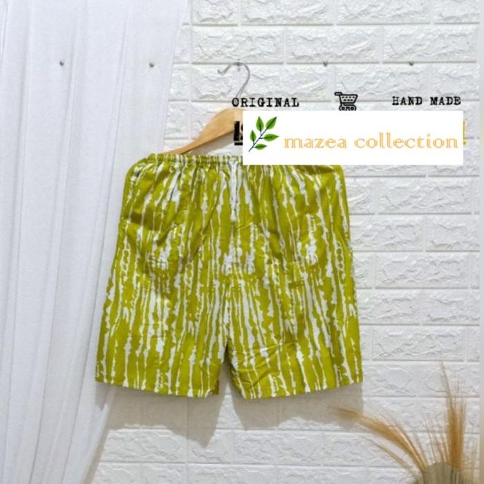 Gambar Celana Pendek Wanita/Pria Santai Motif Tie Dye Stripe Rayon Prima dari mazea collection_NEW Kab. Sleman 3 Tokopedia