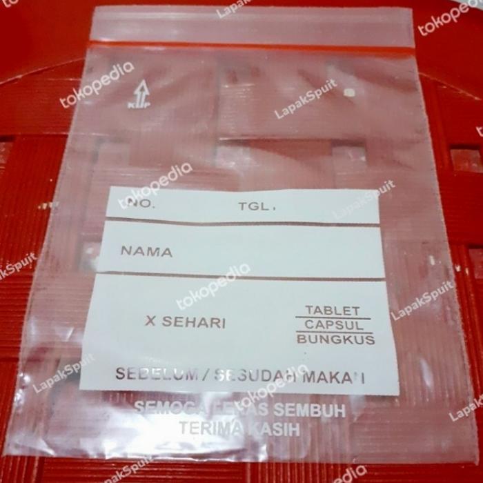 Gambar plastik klip obat bening 10 pack dari LapakSpuit Kab. Bekasi Tokopedia