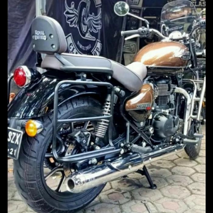 Gambar side rack royal enfield meteor siderack royal enfield meteor dari official rey leather work Kota Bandung Tokopedia
