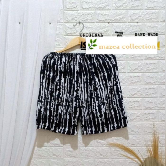 Gambar Celana Pendek Wanita/Pria Santai Motif Tie Dye Stripe Rayon Prima dari mazea collection_NEW Kab. Sleman 4 Tokopedia