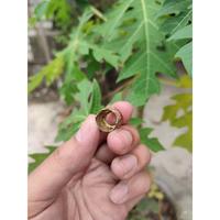 Gambar Ring pipa / once alpaka gold & silver anti karat elegan ukuran 12mm dari BAHAR ALAMI handycraft Kab. Jember 3 Tokopedia