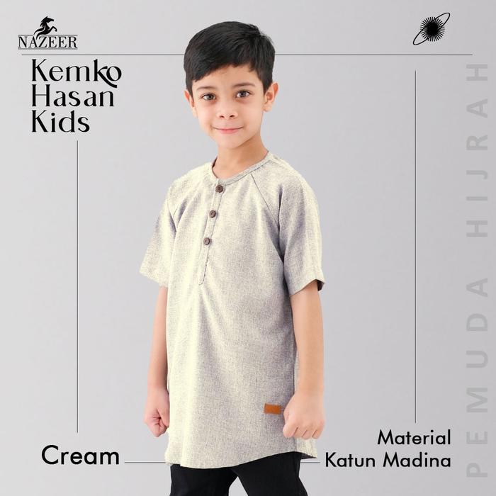 Gambar baju koko anak laki laki umur 8 12 tahun lengan pendek warna cream dari Qesya.store Kota Tangerang Selatan Tokopedia