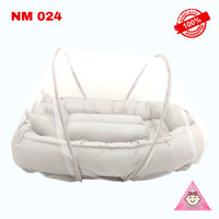 Gambar KASUR BAYI PREMIUM MOTIF POLOS ABU BERKELAMBU / TEMPAT TIDUR BAYI LUCU dari Numax Baby Store Kota Kediri 3 Tokopedia