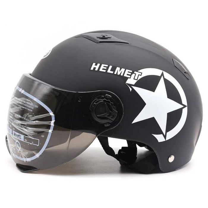 Gambar ZORO Helm Sepeda Skuter Elektrik Half Face Visor dari Domelton Store Kota Depok Tokopedia