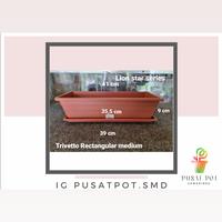 Gambar pot bunga persegi panjang +tray medium trivetto rectangular dari IndologamSMD Kota Samarinda 1 Tokopedia