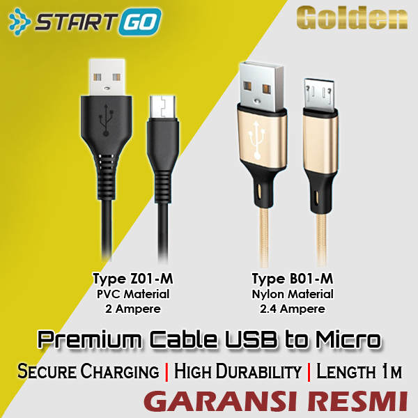 Gambar ADVAN STARTGO Kabel Cable Data Premium USB to Micro dari Golden Celluler Kota Administrasi Jakarta Pusat Tokopedia