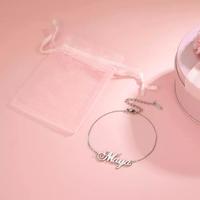 Gambar Custom Gelang Nama Sendiri Silver Anti Karat Stainless steel dari Salwa Healthy Kab. Jepara 3 Tokopedia