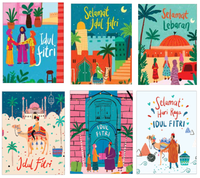 Gambar Capricorn Design Paket Kartu Lebaran / Ramadhan Card isi 6 - BKSX 002 dari Capricorn Design Kota Tangerang Selatan 1 Tokopedia