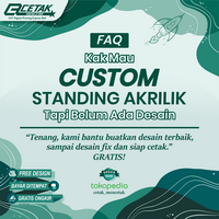 Gambar Cetak Standing Display Akrilik Sign Holder Custom QRIS Promosi Brosur dari CETAK MENCETAK Kota Denpasar 2 Tokopedia