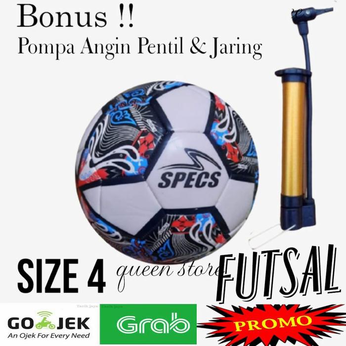 Gambar bola futsal SPECS size 4 terbaru bonus pompa pentil dan jaring dari Asayda_Store Jakarta Timur Tokopedia