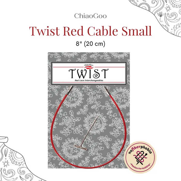 Gambar Alat Rajut ChiaoGoo Twist Red Cable Small - 14"/35cm dari Nofiberphobia Kota Surabaya 2 Tokopedia