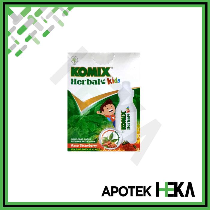Gambar Komix Herbal Kids 10 ml Box isi 4 Tube - Sirup Rasa Strawberry Batuk dari Apotek Heka Semarang Kota Semarang Tokopedia