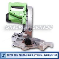 Gambar Mesin Potong Aluminium Kayu - RYU Miter Saw RMS 180 RMS180 [7Inch] dari SINERGITEKINDO Kota Yogyakarta 5 Tokopedia