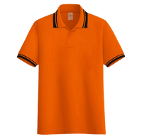 Gambar Kaos poloshirt kerah stripe list |kaos kerah pria seragam polos Orange dari DailyStore 21 Kota Administrasi Jakarta Barat 1 Tokopedia