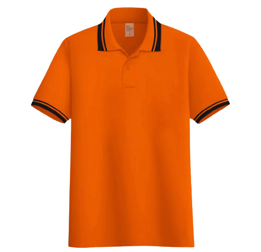 Gambar Kaos poloshirt kerah stripe list |kaos kerah pria seragam polos Orange dari DailyStore 21 Kota Administrasi Jakarta Barat Tokopedia