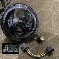 Gambar Headlamp LED STEDI CARBON BLACK 7" LED HEADLIGHT JEEP JK dari javavariasi Kota Administrasi Jakarta Pusat 4 Tokopedia