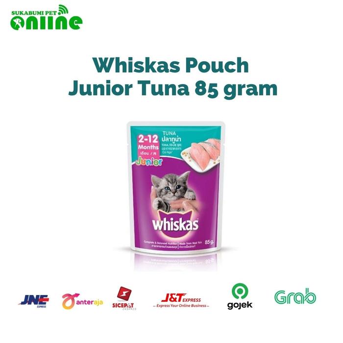 Gambar Whiskas Junior Tuna Pouch 80gr Wet Food Makanan Kucing Makanan Basah dari Sukabumi Pet Online Kota Sukabumi Tokopedia