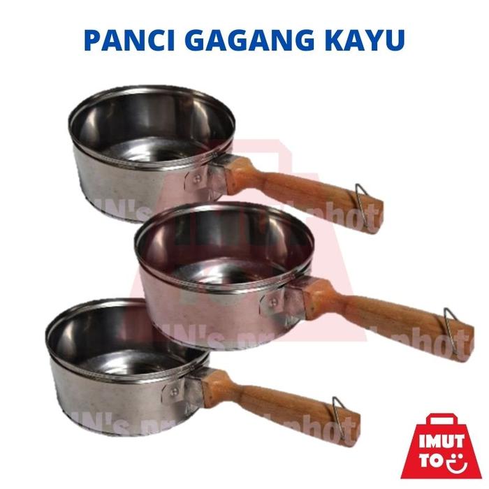 Gambar IMUTTO PANCI MASAK REBUS MIE STAINLESS GAGANG KAYU SERBAGUNA dari Imutto Store Kota Semarang Tokopedia
