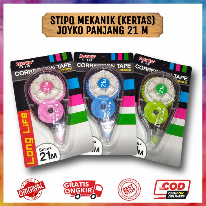 Gambar Stipo / Tipe-X Kertas Joyko 21 M x 5 mm dari Rizan Bookstore Kota Surabaya Tokopedia