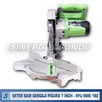 Gambar Mesin Potong Aluminium Kayu - RYU Miter Saw RMS 180 RMS180 [7Inch] dari SINERGITEKINDO Kota Yogyakarta 2 Tokopedia
