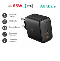 Gambar AUKEY CHARGER PA-B4 OMNIA DUO 65W DUAL PORT POWER DELIVERY CHARGER dari D&D-oLshop Kota Depok 1 Tokopedia