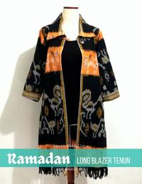 Gambar Batik tenun wanita Kinario tunik tenun ikat Sumba hitam kuning dari KINARIO BATIK Kota Depok 5 Tokopedia