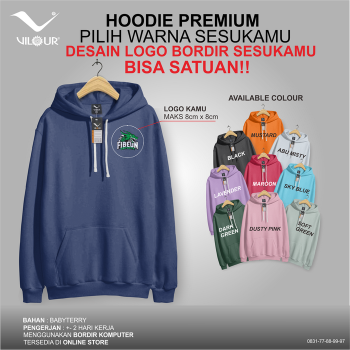 Gambar Hoodie Baby Terry Kostum Bordir sesukamu dari Vilour Sport_NEW Kota Bandung Tokopedia