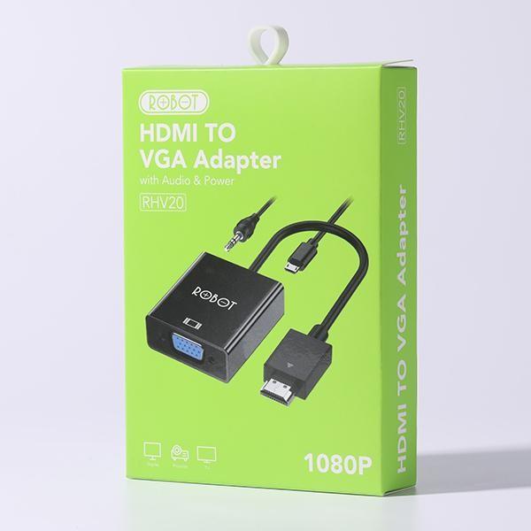 Gambar Robot RHV20 HDMI to VGA Adapter Audio Power Supply Converter dari central game manado Kota Manado Tokopedia