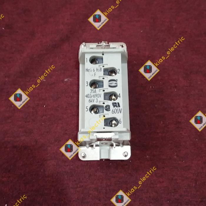 Gambar Socket/Connector 6 Pin HARTING Han 6 HSB-F/09310062701/70D581R03 dari Kias Electric Kota Bekasi Tokopedia