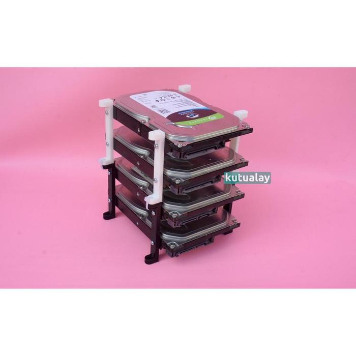 Gambar Custom Stand Hardisk PC Komputer 3.5'' Multiple Rak HDD Bracket 3D dari Pusatbarangbagus Kota Surabaya Tokopedia