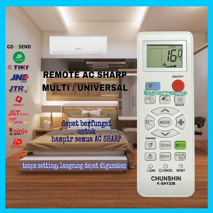 Gambar REMOT REMOTE AC SHARP BABY CHUNSIN K-SH1336 dari Masterremote Kota Administrasi Jakarta Barat Tokopedia