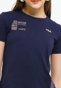 Gambar Fila Kaos Wanita Sezhy - Navy - L dari FILA Official Store Kab. Bandung 3 Tokopedia