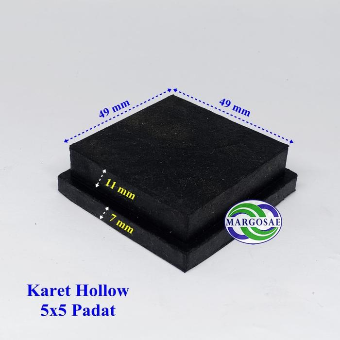 Gambar karet kaki besi hollow hollo 5x5 padat dari Toko MargoSae Kab. Bandung Tokopedia