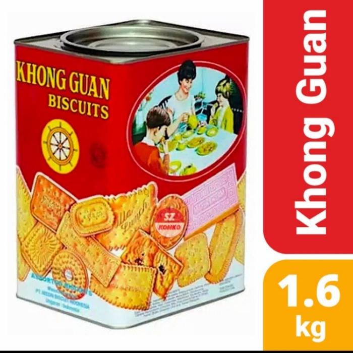 Gambar Biskuit Kue Lebaran Khong Guan Kaleng Merah 1600gr dari Dwi Tk Kota Administrasi Jakarta Timur Tokopedia