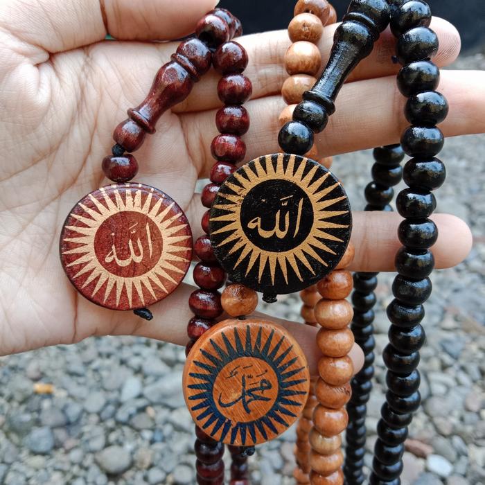 Gambar Kalung tasbih kayu walikukun asli tasbih lafadz Allah dari Fanisaa shop Kab. Banyuwangi Tokopedia