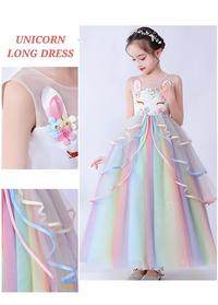Gambar UNICORN LONG DRESS GAUN PESTA ANAK ABG PEREMPUAN IMPORT TUTU RAINBOW dari milanberry Kota Administrasi Jakarta Pusat 2 Tokopedia