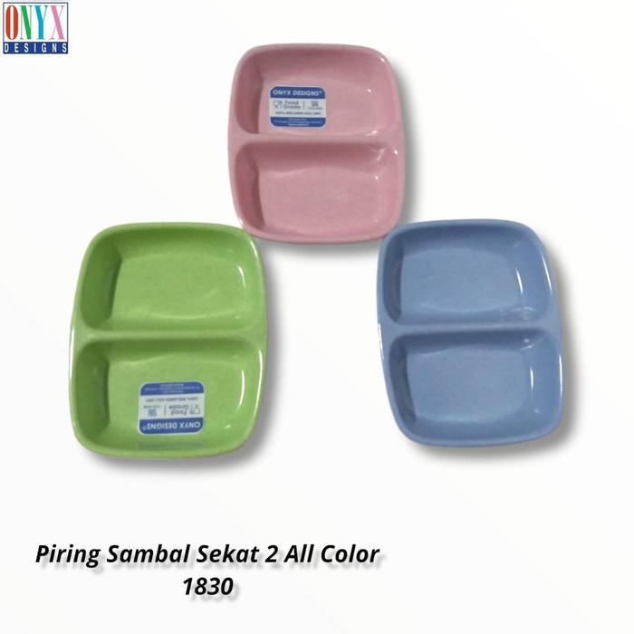 Gambar Onyx Piring Sambal Sekat 2 All Colour 1830 dari Sinar Guntur Kitchenware Kab. Garut Tokopedia