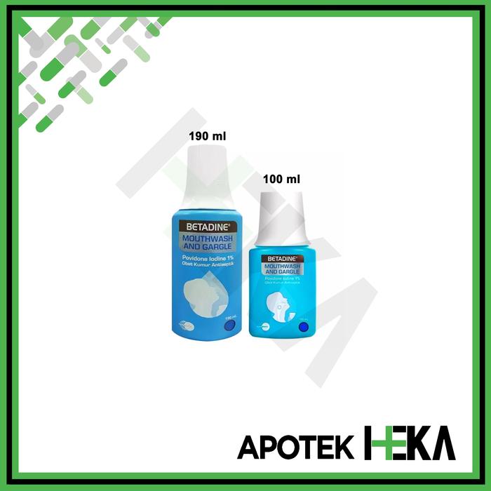 Gambar Betadine Mouthwash and Gargle 100 ml 190 ml Obat Kumur Antiseptik dari Apotek Heka Semarang Kota Semarang Tokopedia