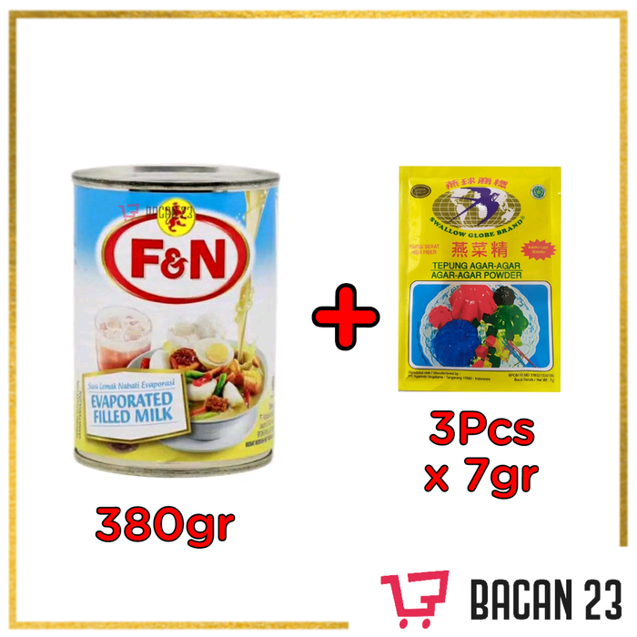 Gambar Bundling susu FN ( 380 gr ) + Agar - agar swallow ( 3 x 7 gr ) dari Toko Bacan 23 Kota Makassar Tokopedia
