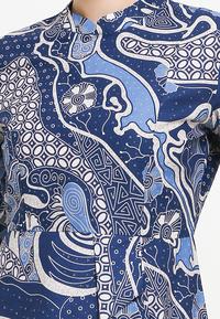 Gambar Arjuna Weda Blouse Batik Samudra - Biru dari Batik ArjunaWeda Kota Administrasi Jakarta Timur 4 Tokopedia