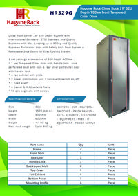 Gambar Hagane Rack Server Close Rack Glass Door 32U Depth 900mm - HR329G dari Pieroku Kota Administrasi Jakarta Utara 2 Tokopedia