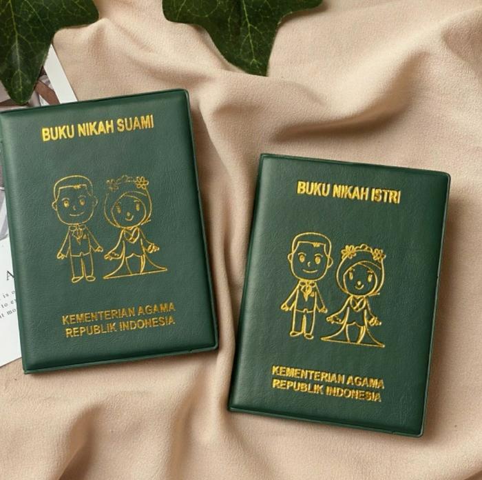 Gambar Cover Buku Nikah Hard Cover / Sampul Buku Nikah Suami Istri Emboss dari rezeki langit store Kab. Sleman 5 Tokopedia