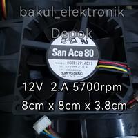 Gambar FAN 8CM SANYODENKI 12V 2A dari e spare part shop Kota Depok 1 Tokopedia