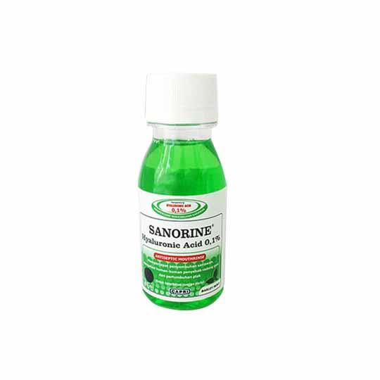 Gambar SANORINE HIJAU 80 ML Obat Kumur Antiseptic, Sariawan, Radang Gusi dari Apotek idena-Arasha medika Kota Medan Tokopedia