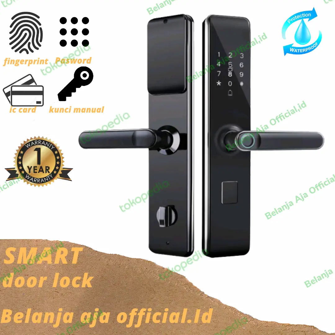 smart lock gagang pintu elektrik kunci digital door lock fingerprint