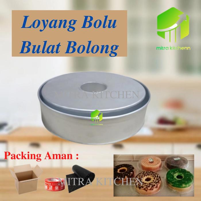 Gambar Loyang Kue Bolu Bulat Bolong Tengah Polos Bahan Alumunium Loyang Bulat dari mitra kitchenn Kota Bandung Tokopedia