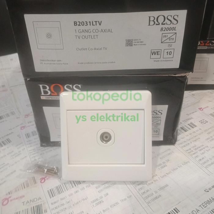 Gambar BOSS Outlet TV Boss B2031LTV 1 Gang Co-Axial TV Outlet Dengan Frame Khusus untuk Penyembunyian Baut Pemasangan Multigang Capability dari ys elektrikal Kota Administrasi Jakarta Pusat Tokopedia