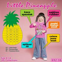 Gambar Setelan Anak Perempuan Little Pineapple Pink Cooky Kulot Jeans 4-9th dari bocahepi Kota Tangerang Selatan 2 Tokopedia